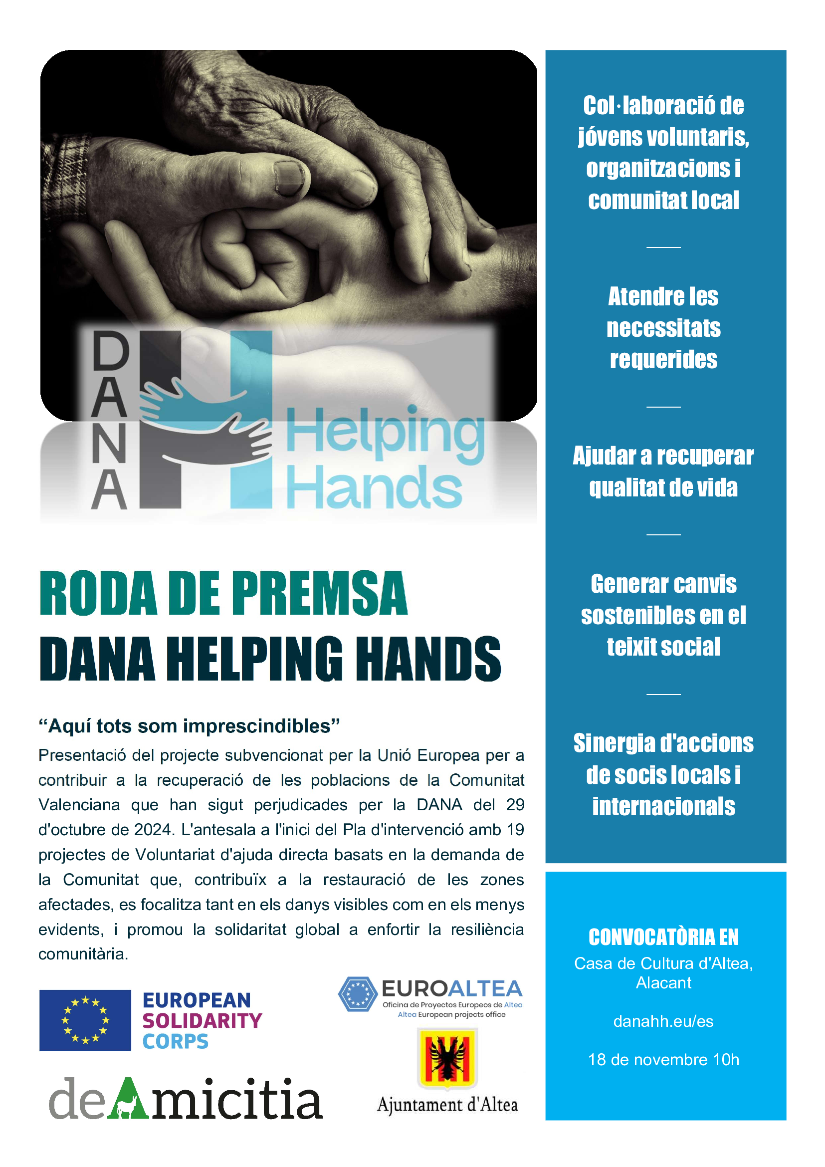 Roda de premsa presentació DANA Helping Hands